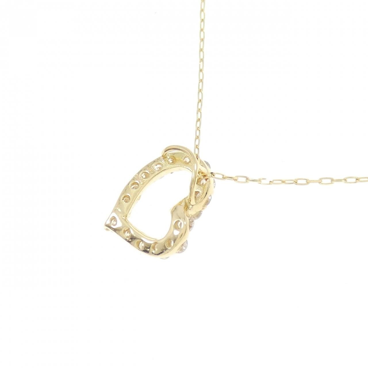 【リメイク】K18YG ハート ダイヤモンド ネックレス 0.20CT