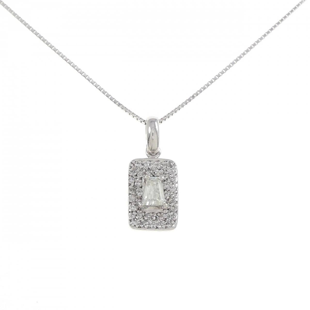 K18WG ダイヤモンド ネックレス 0.33CT