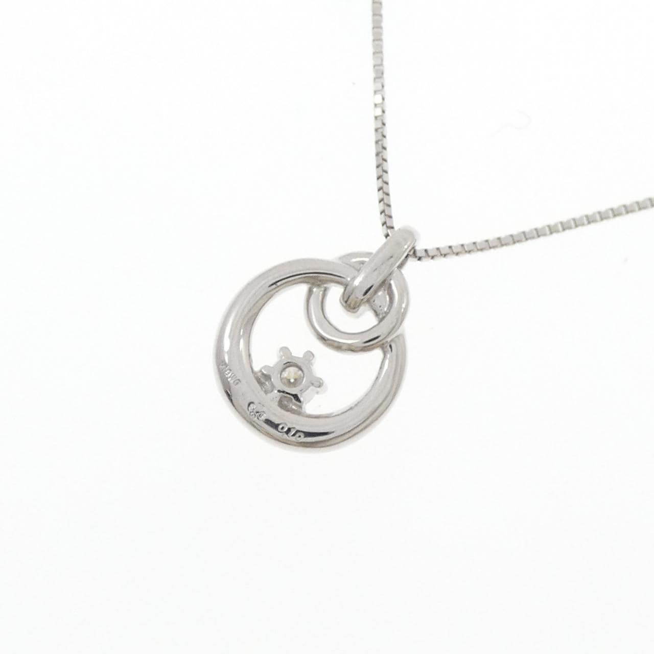 K18WG ダイヤモンド ネックレス 0.10CT