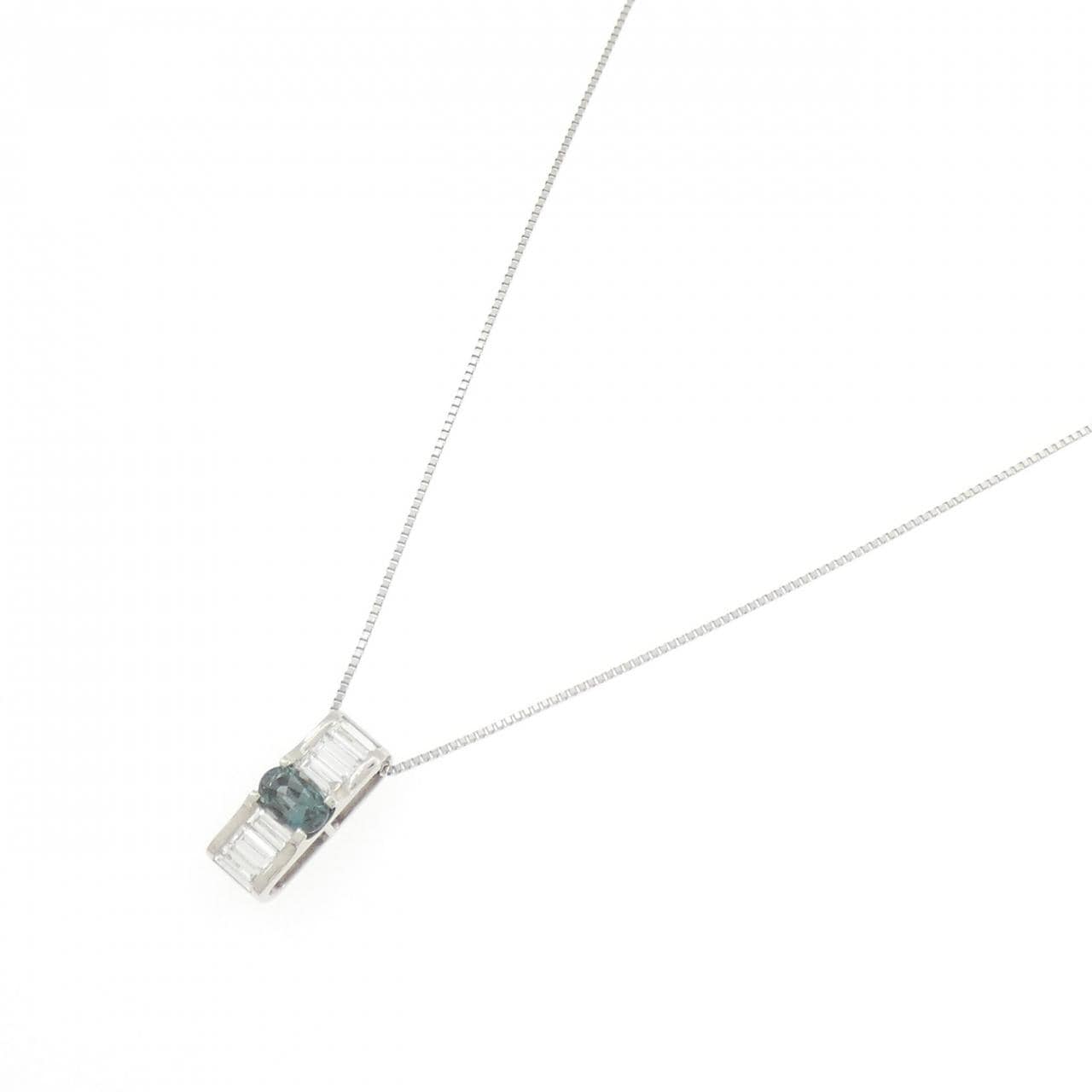 PT900/PT850 アレキサンドライト ネックレス 0.48CT