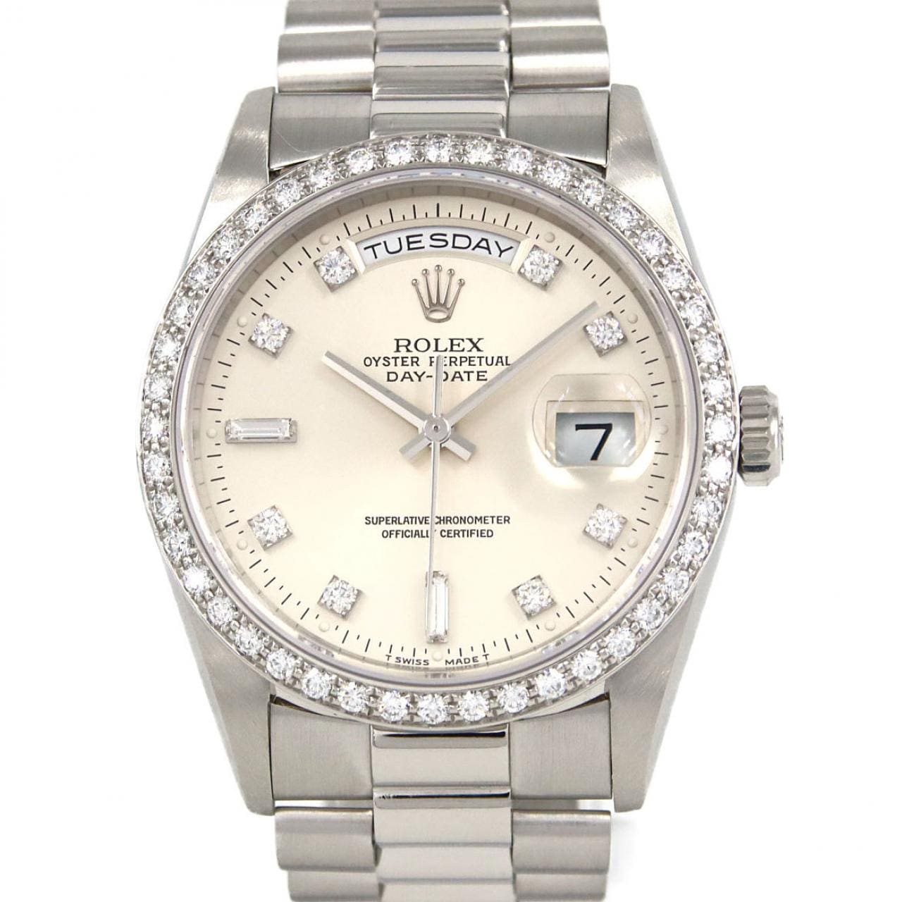 ロレックス デイデイト 18346A. PT 自動巻 X番