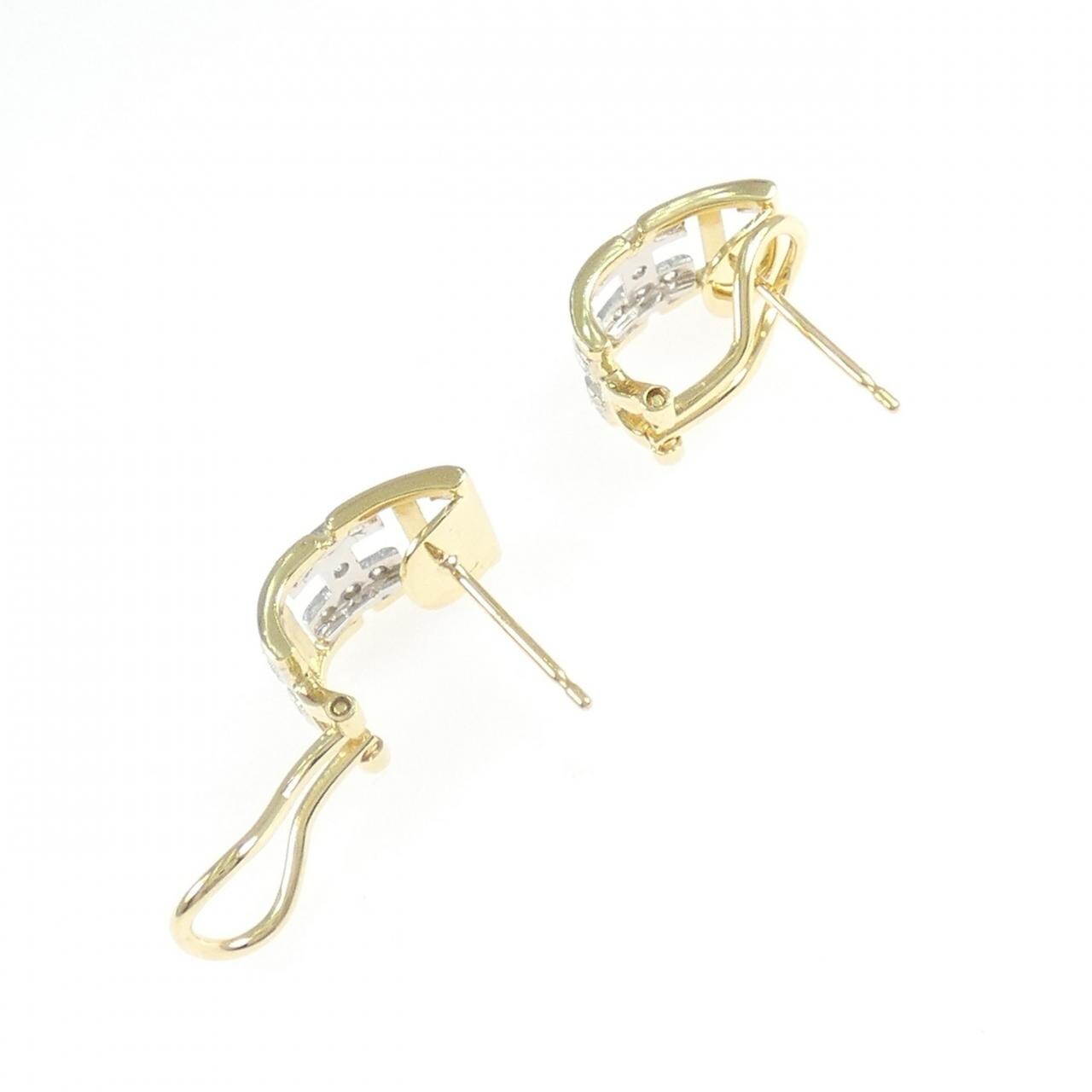 K18YG/K18WG ダイヤモンド ピアス 0.24CT