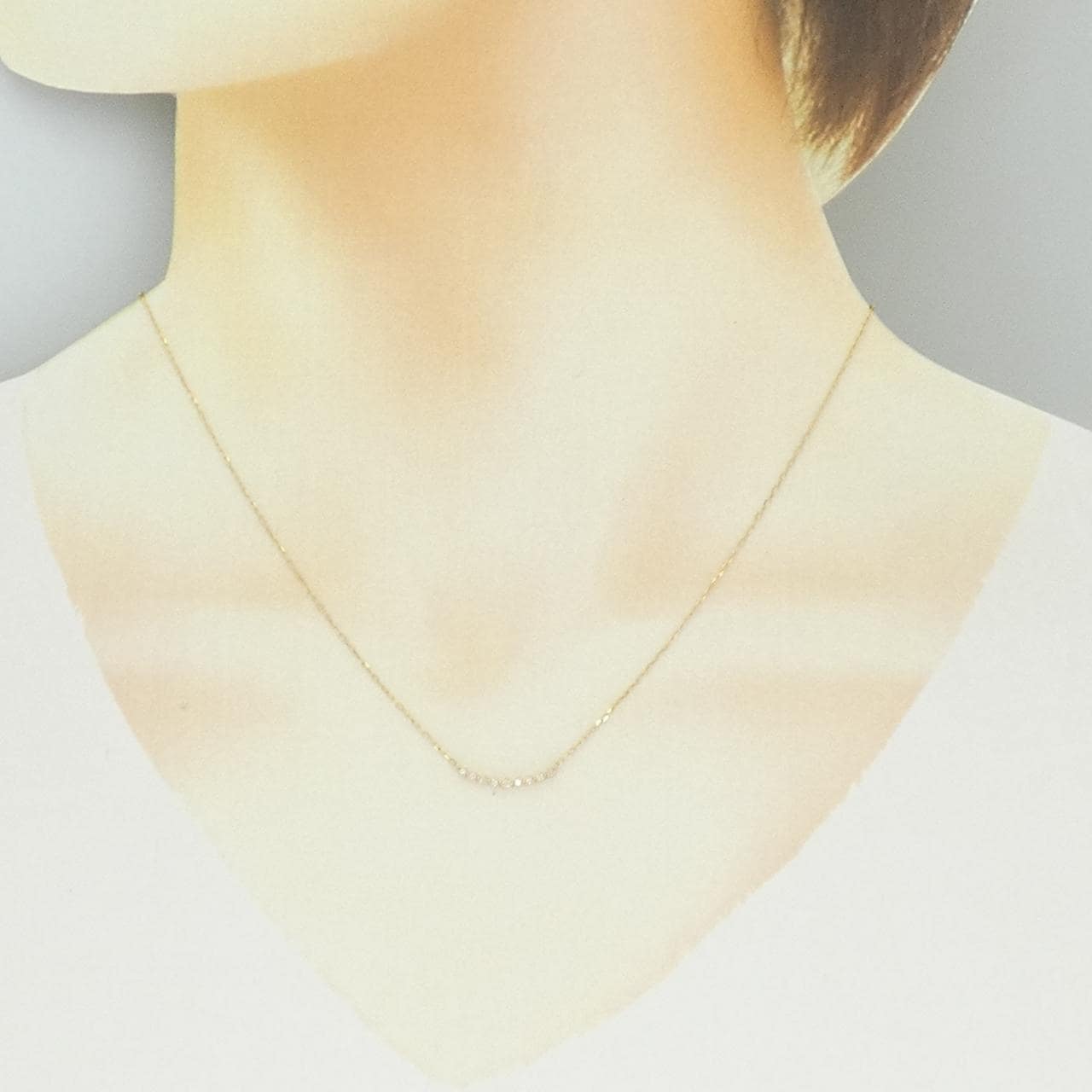 アガット ダイヤモンド ネックレス 0.05CT