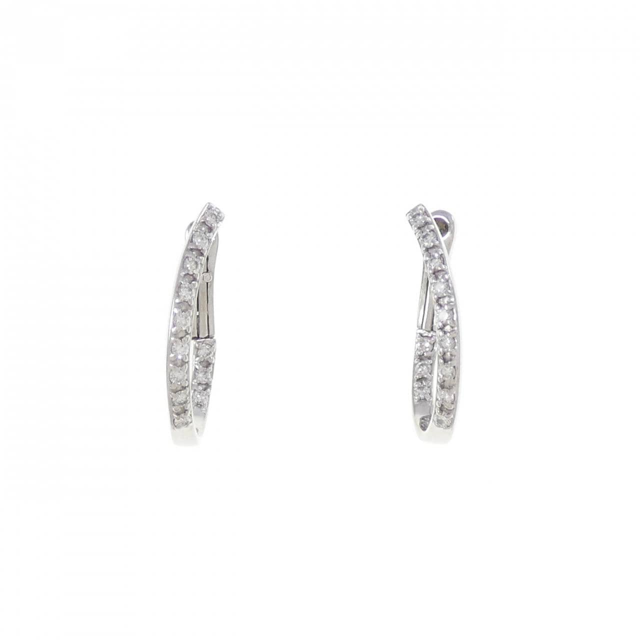 K18WG ダイヤモンド ピアス 0.20CT
