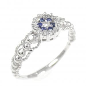K18WG サファイヤ リング 0.05CT