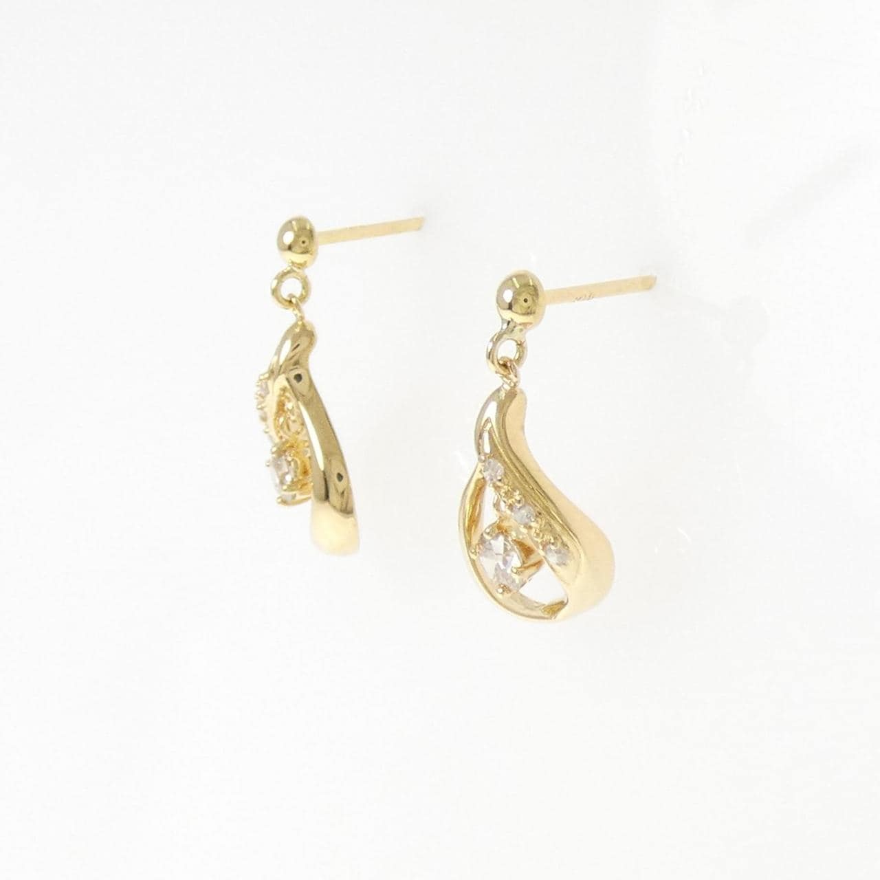K18YG ダイヤモンド ピアス 0.20CT