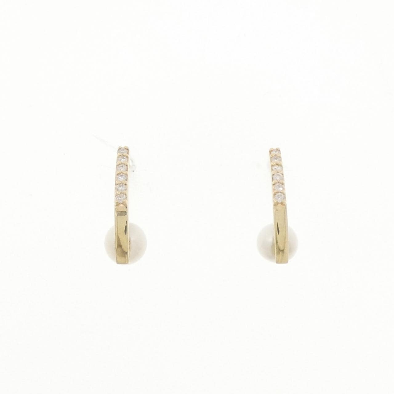 K10YG淡水珍珠耳钉4 MM