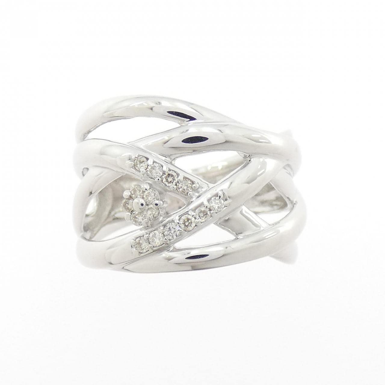 K18WG ダイヤモンド リング 0.10CT