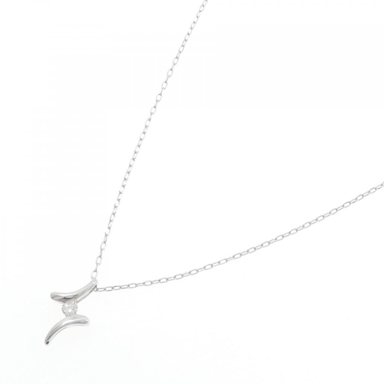 K18WG ダイヤモンド ネックレス 0.050CT