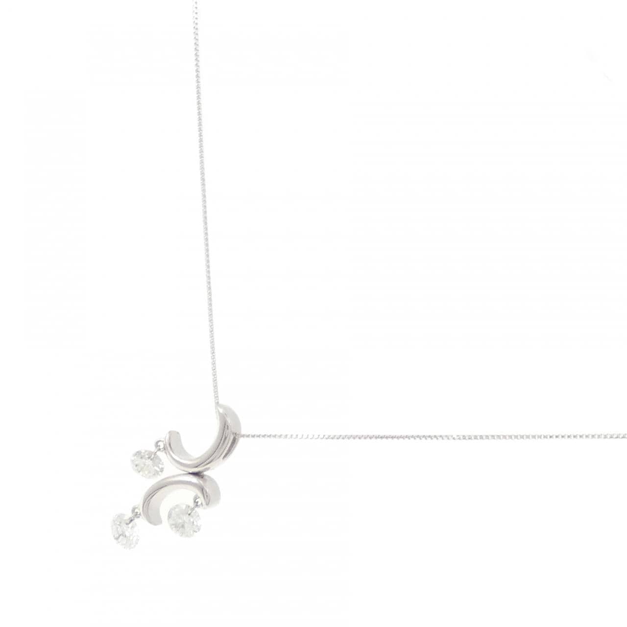 K18WG ダイヤモンド ネックレス 1.00CT