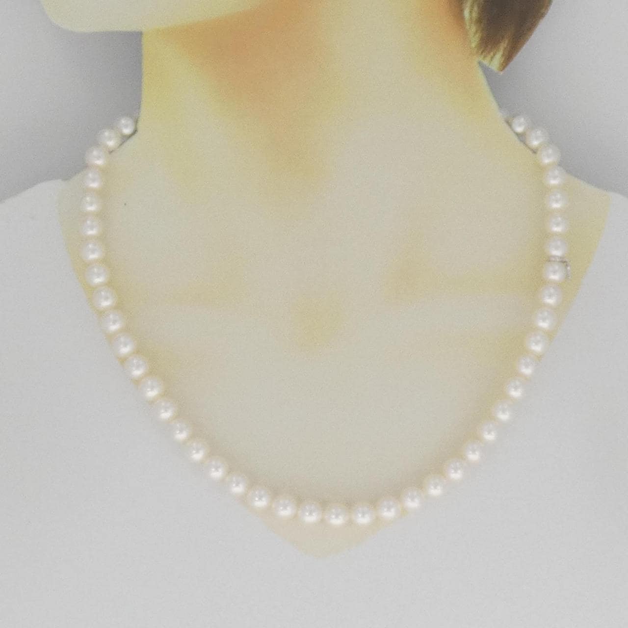 MIKIMOTO Akoya珍珠項鍊耳夹組 7-7.5 毫米