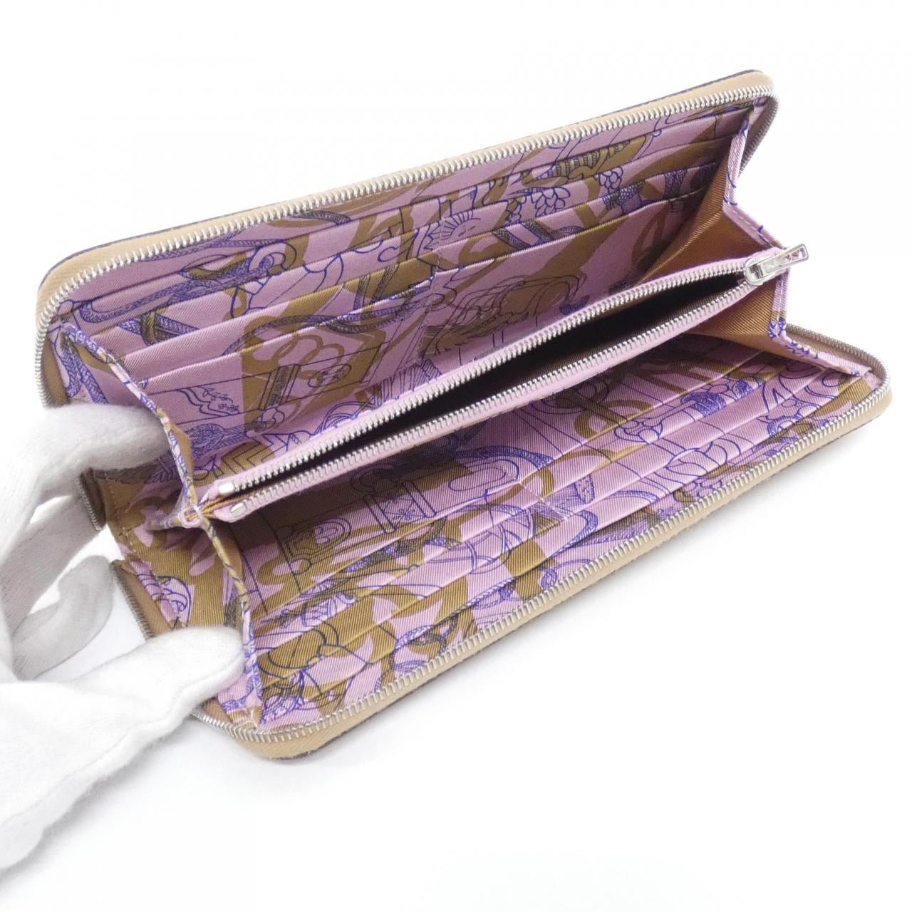 エルメス CLIQUETIS TATTOO AQUAREL シルク イン クラシック 083821CK 財布