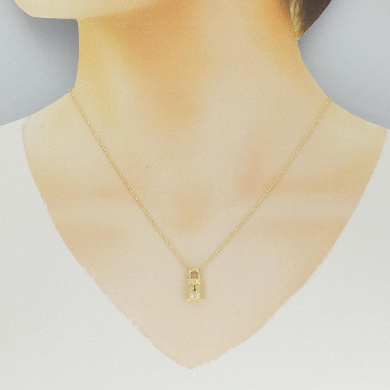 K18YG ダイヤモンド ネックレス 0.07CT