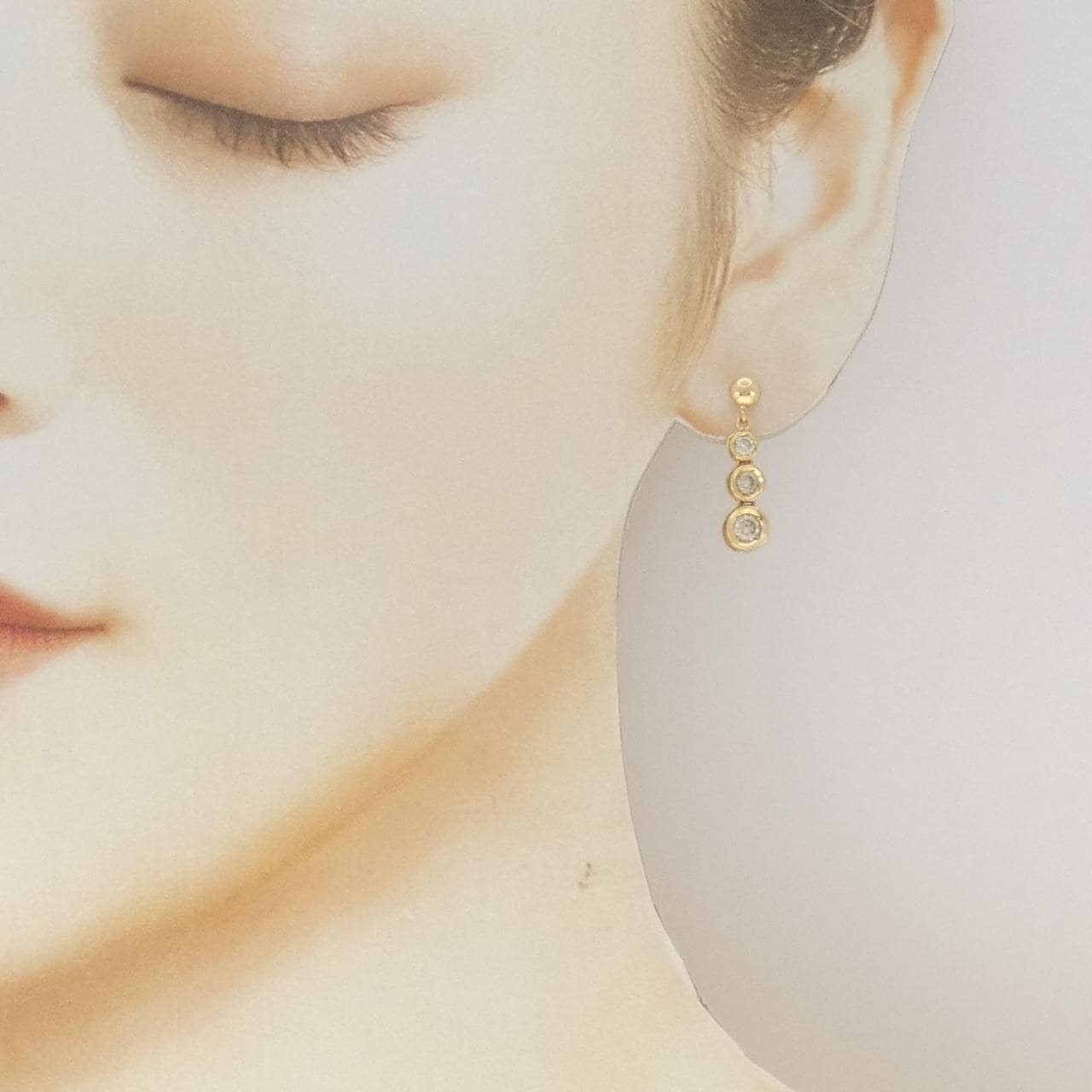 K18YG ダイヤモンド ピアス 0.60CT
