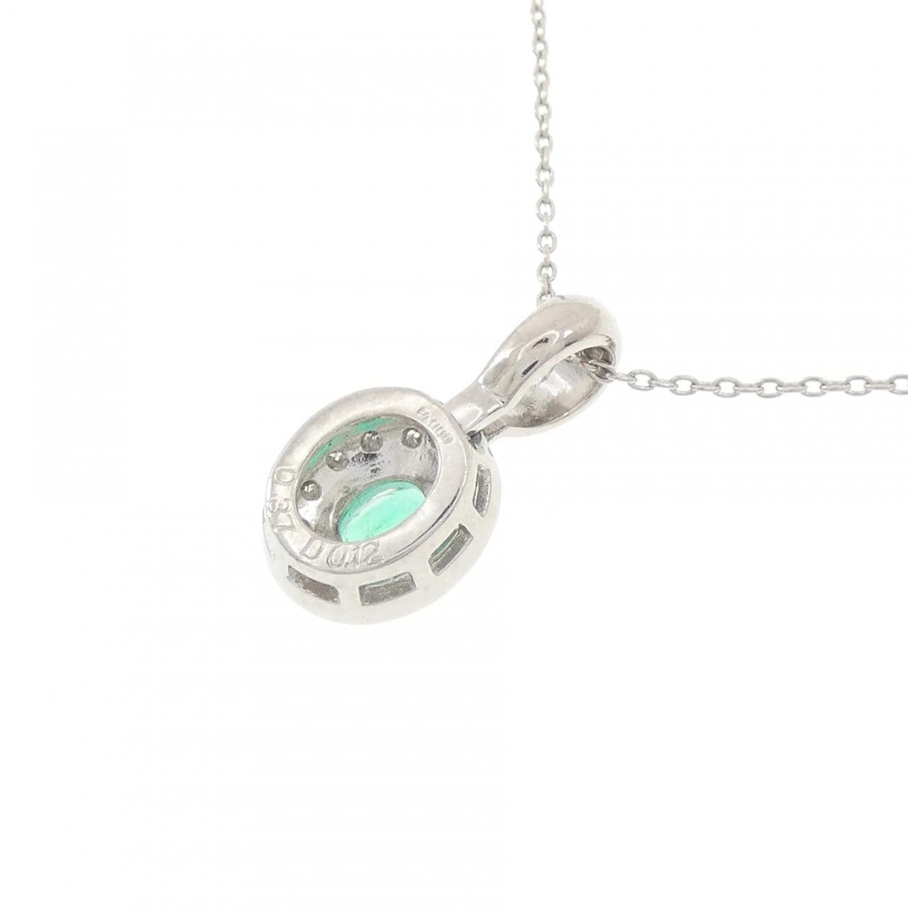 PT900/PT850 エメラルド ネックレス 0.37CT