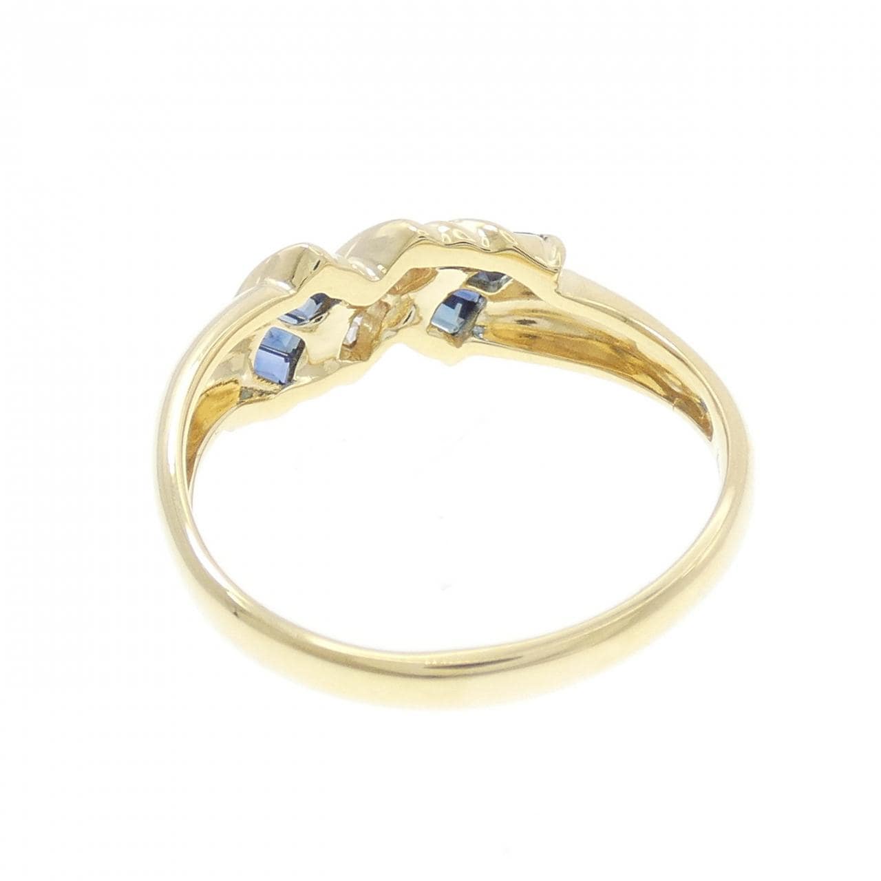 K18YG サファイヤ リング 0.50CT
