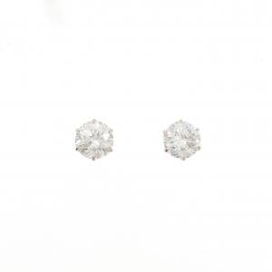 K18PG ダイヤモンド ピアス 1.005CT 1.004CT G SI1 VG-F