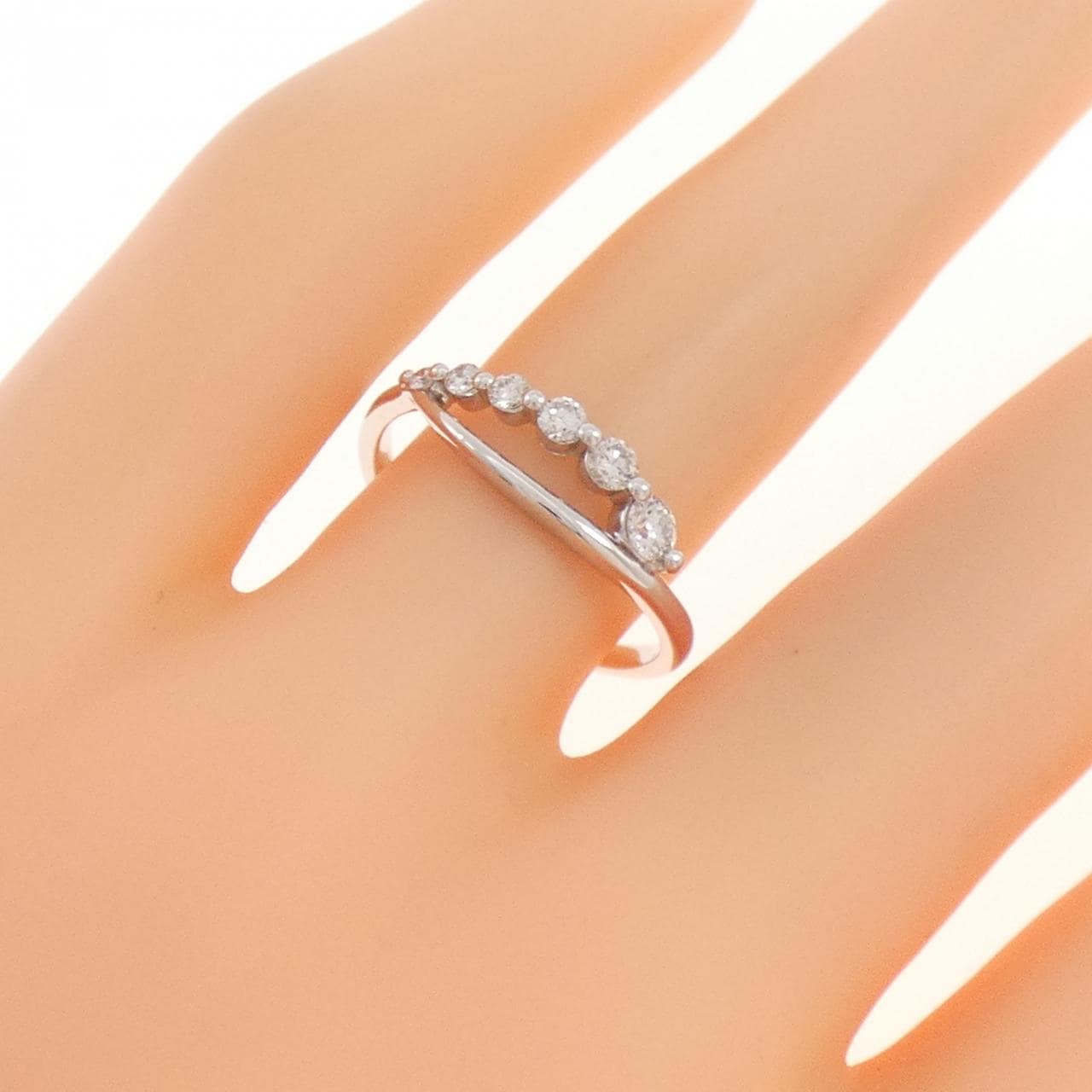 K18WG ダイヤモンド リング 0.30CT