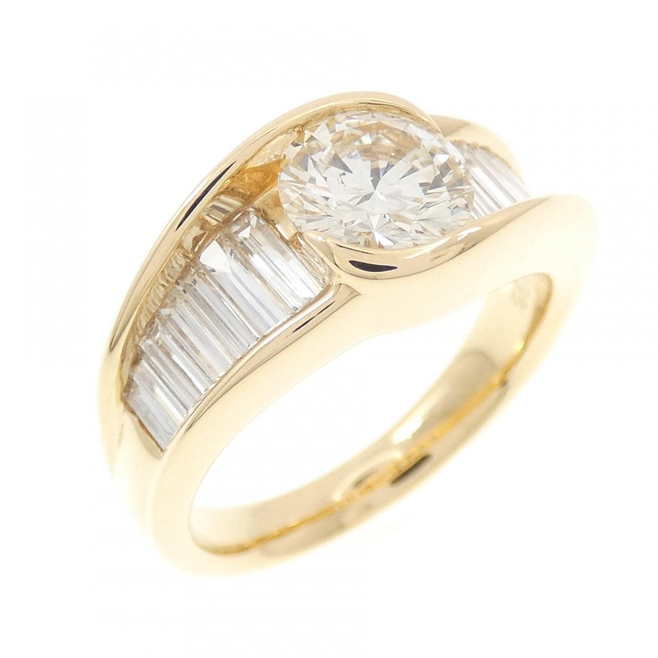 K18YG ダイヤモンド リング 1.076CT