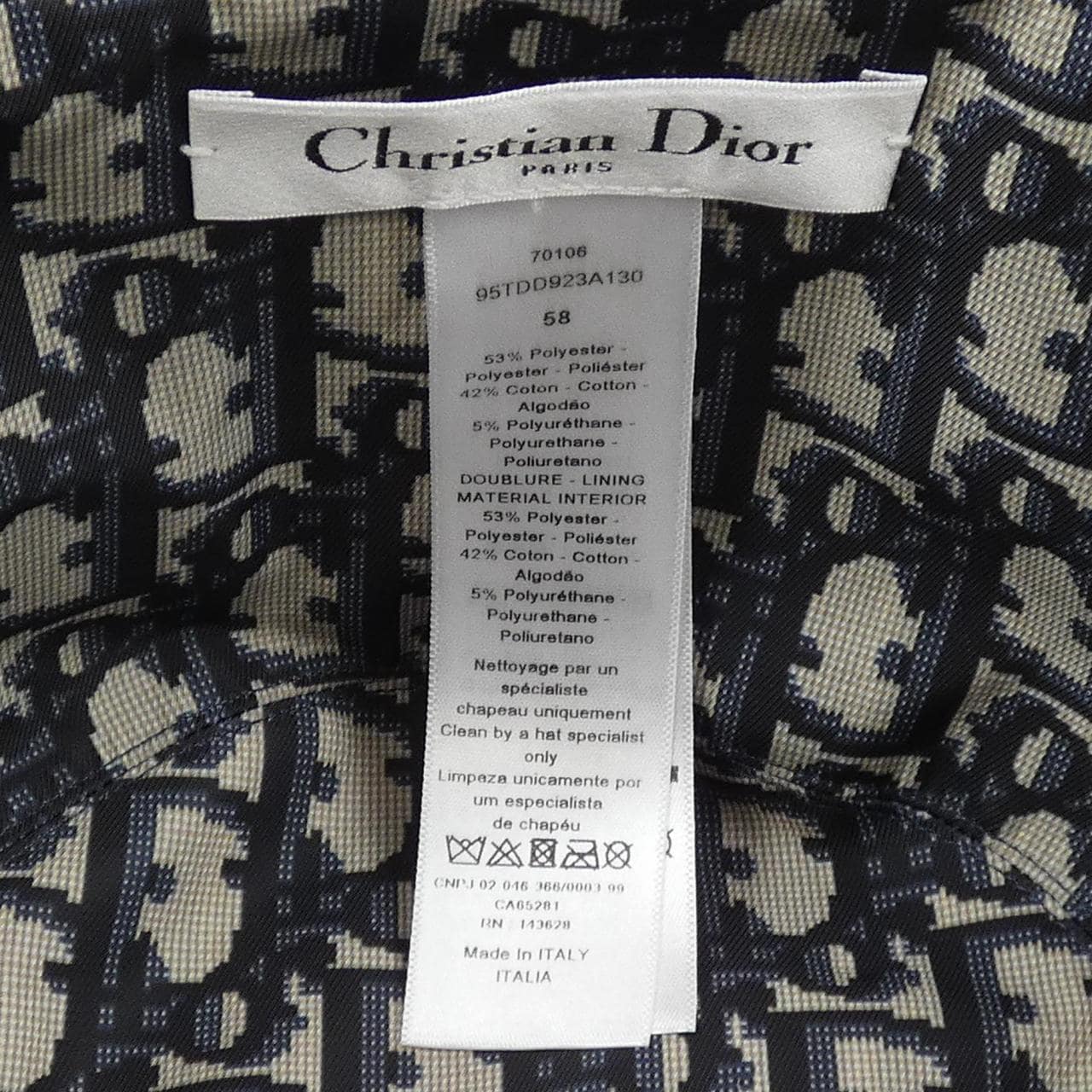 CHRISTIAN DIOR HAT DIOR CHRISTIAN DIOR HAT