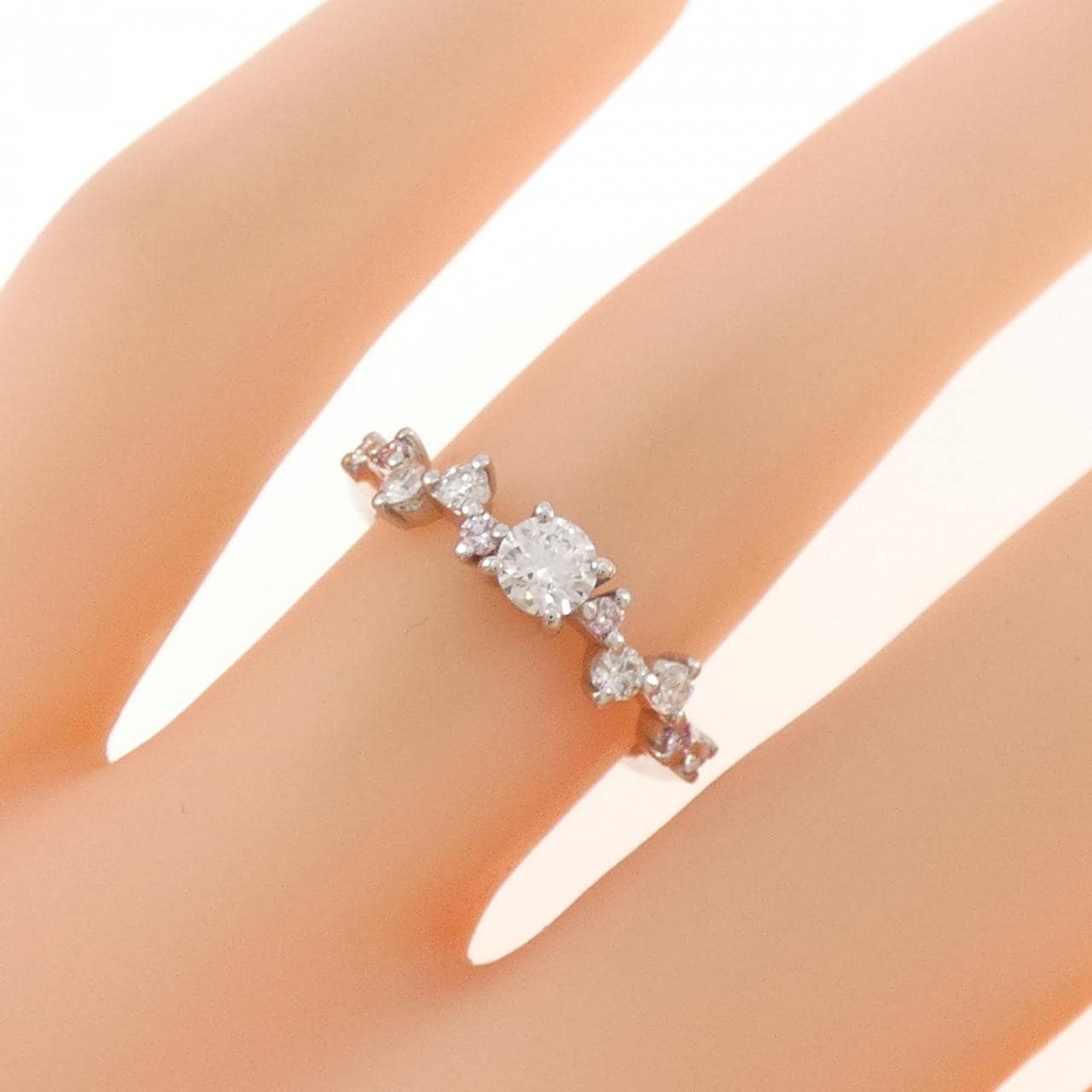 PT950 ダイヤモンド リング 0.208CT H VS1 3EXT H&C