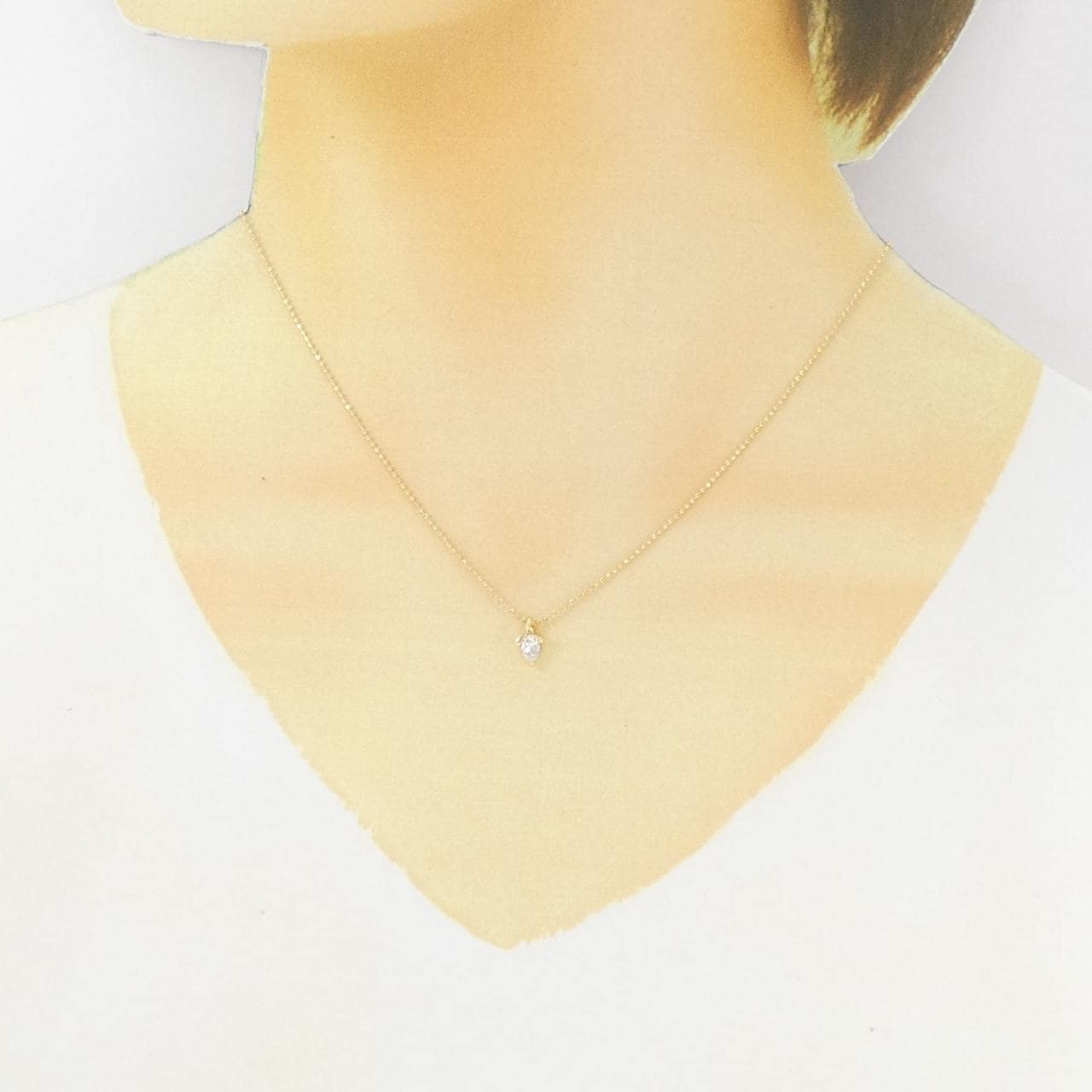 K18YG ダイヤモンド ネックレス 0.28CT