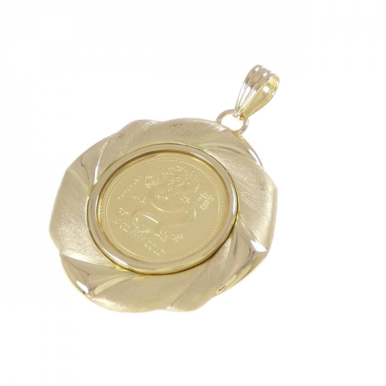 K18YG(枠) コイン ペンダント