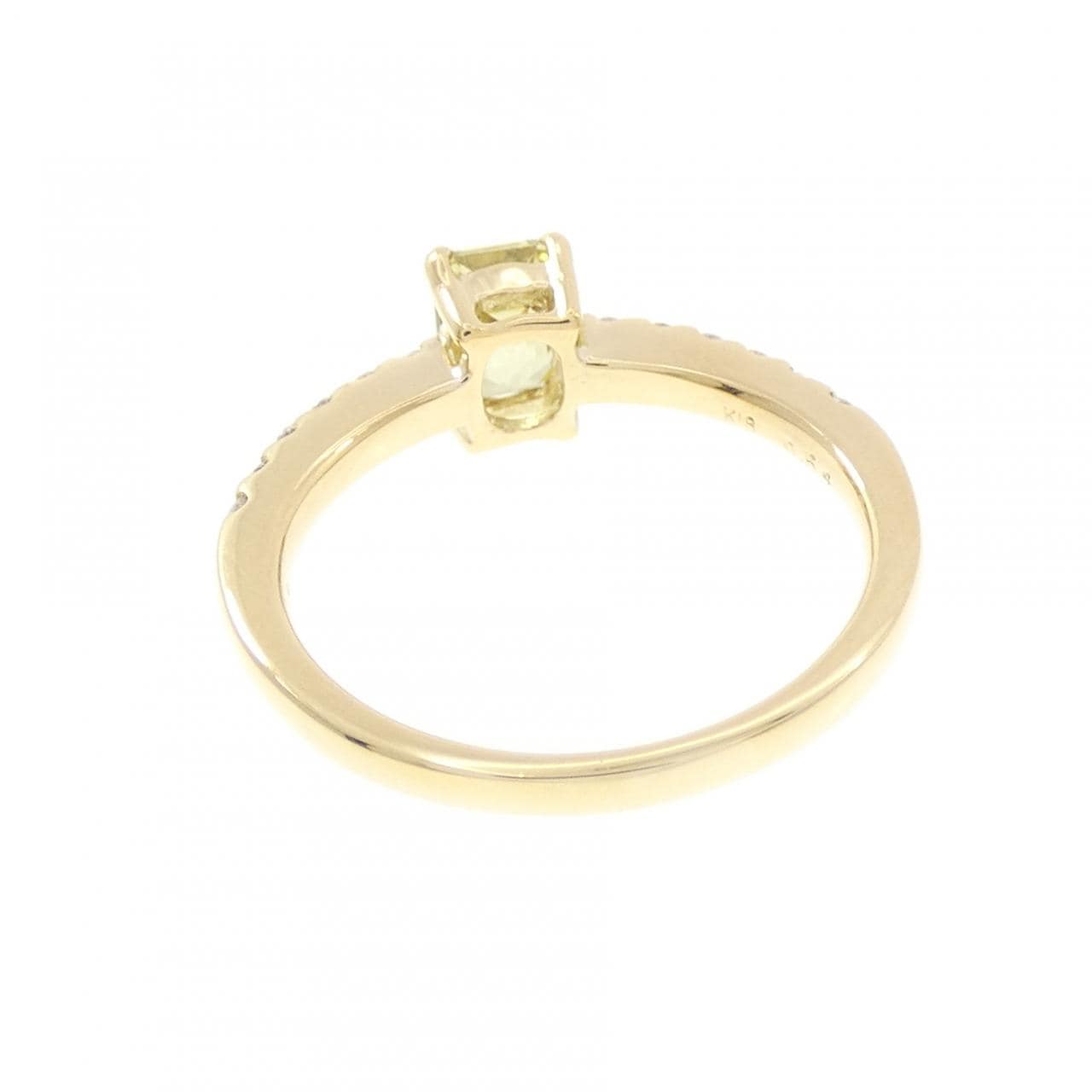 K18YG グリーンガーネット リング 0.54CT