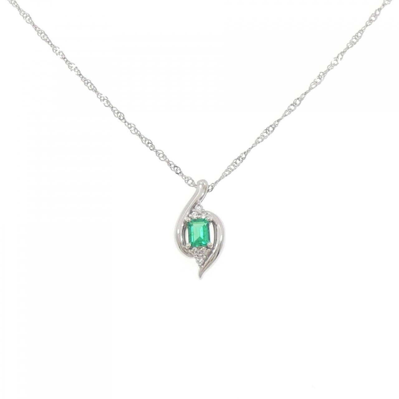 クレサンベール 合成エメラルド ネックレス 0.23CT