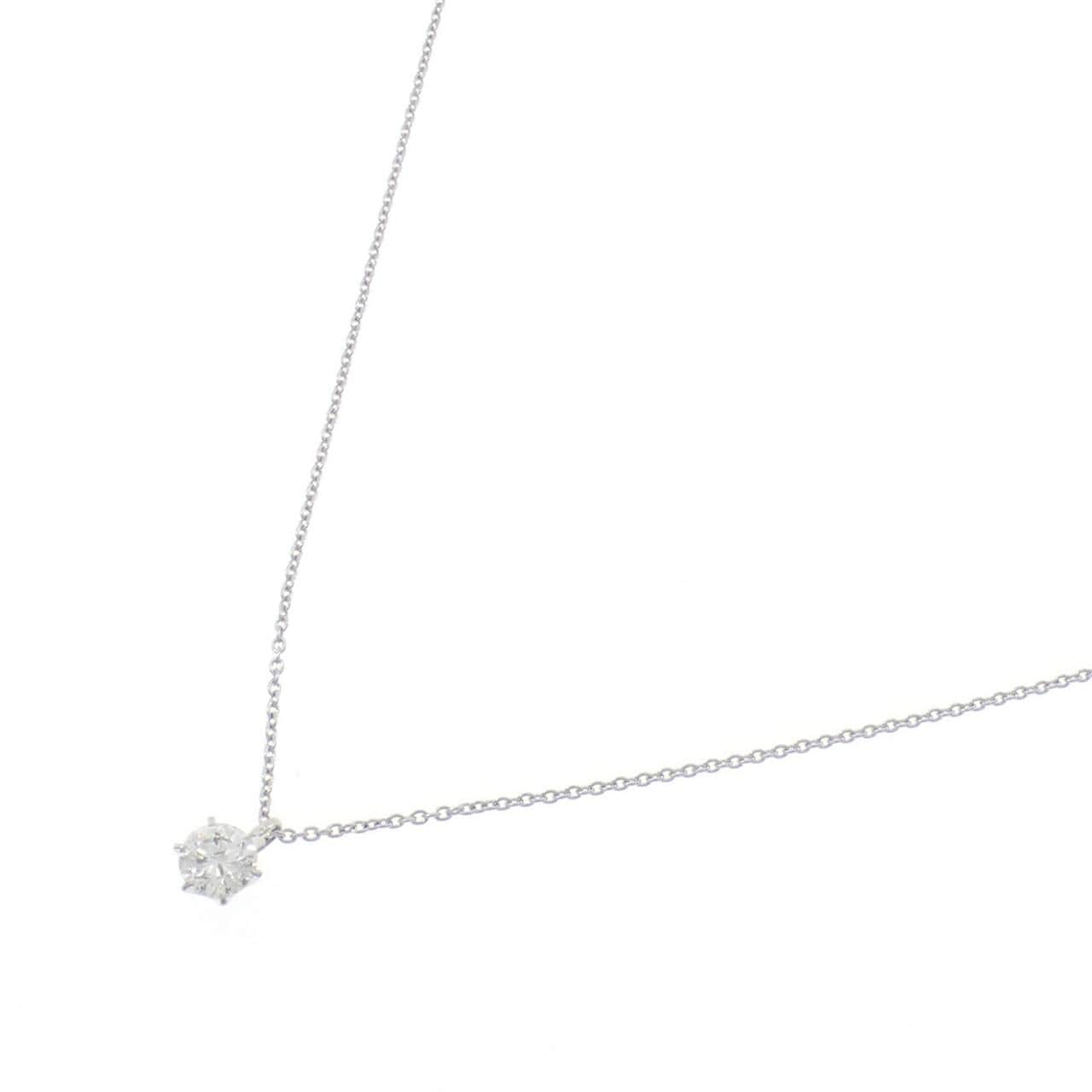 PT900/PT850 ソリティア ダイヤモンド ネックレス 0.313CT D I1 EXT