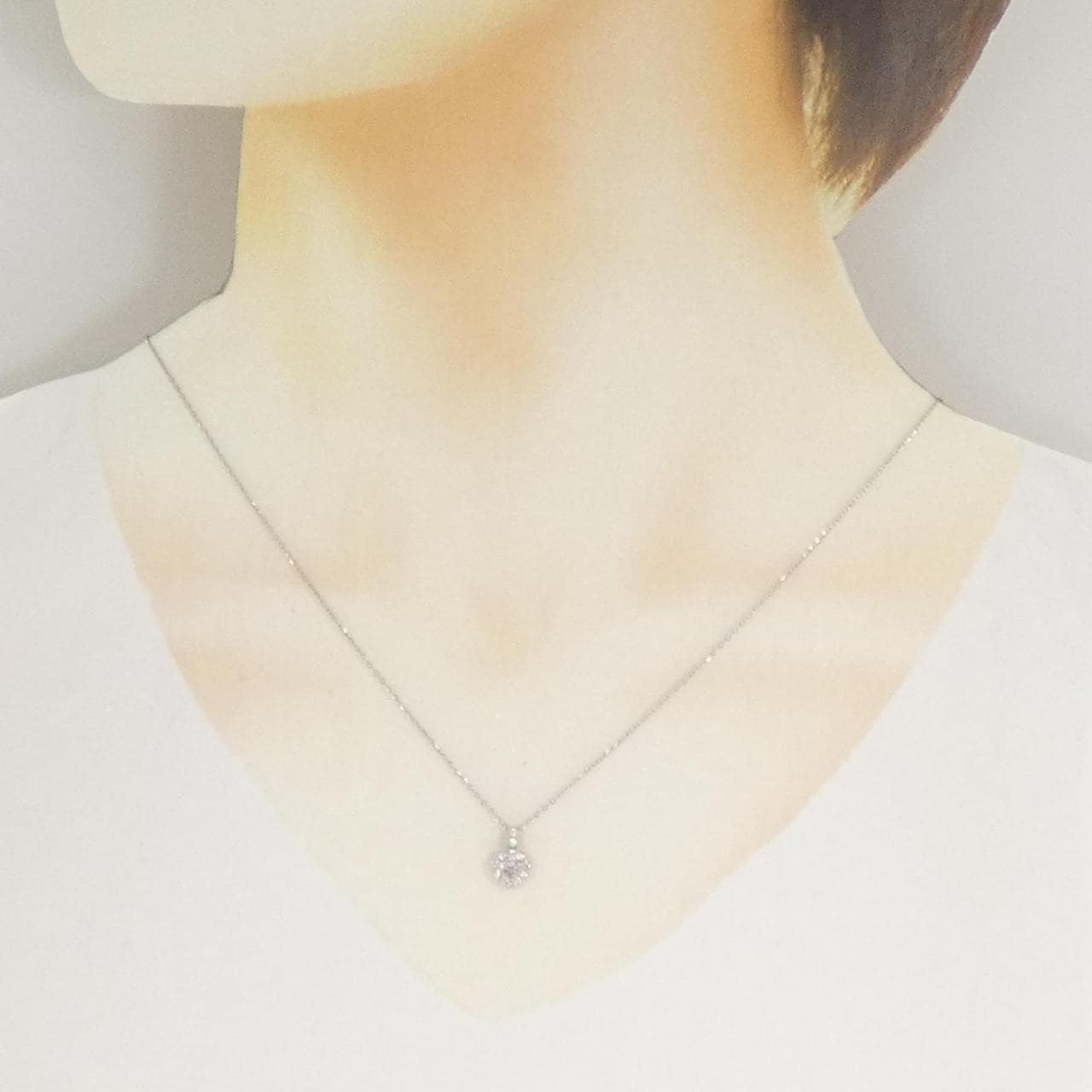 PT950/PT850 ダイヤモンド ネックレス 0.262CT FLP I1 ファンシーカット