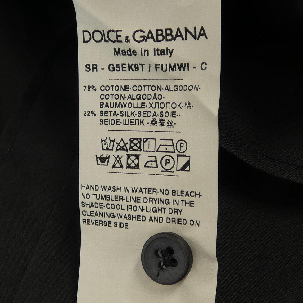 ドルチェアンドガッバーナ DOLCE&GABBANA G5EK9T/FUMWI S／Sシャツ