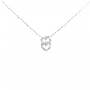 K18WG ハート ダイヤモンド ネックレス 0.04CT