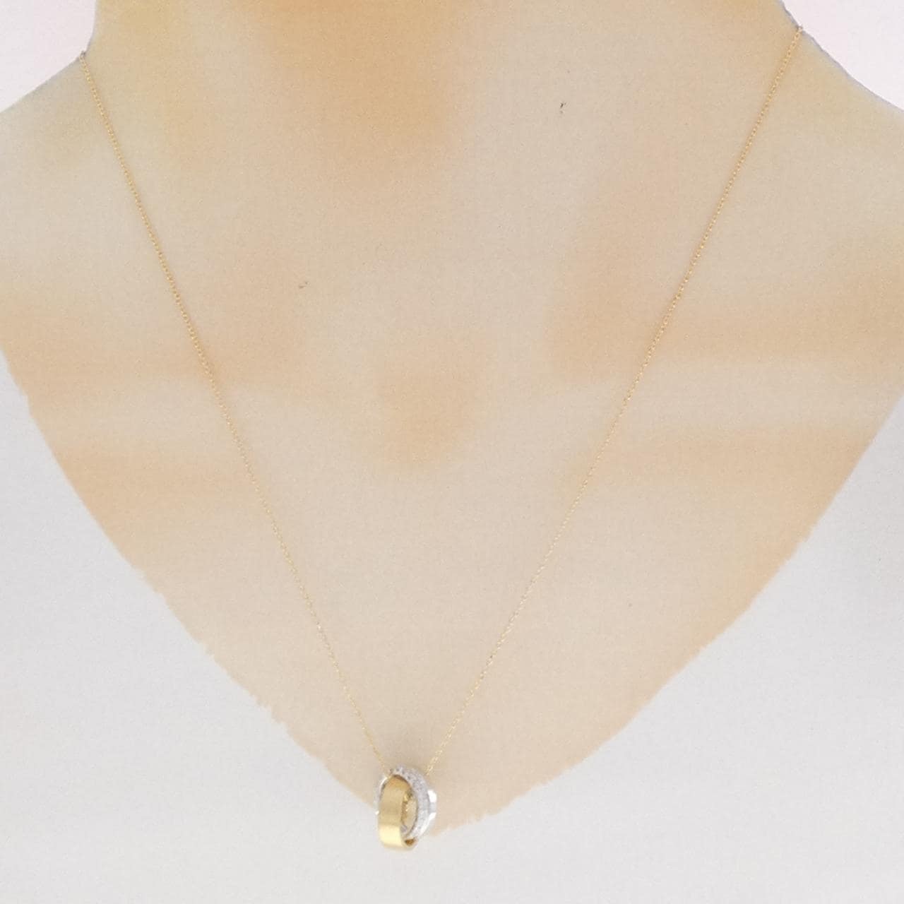 K18YG/K18WG ダイヤモンド ネックレス 0.32CT