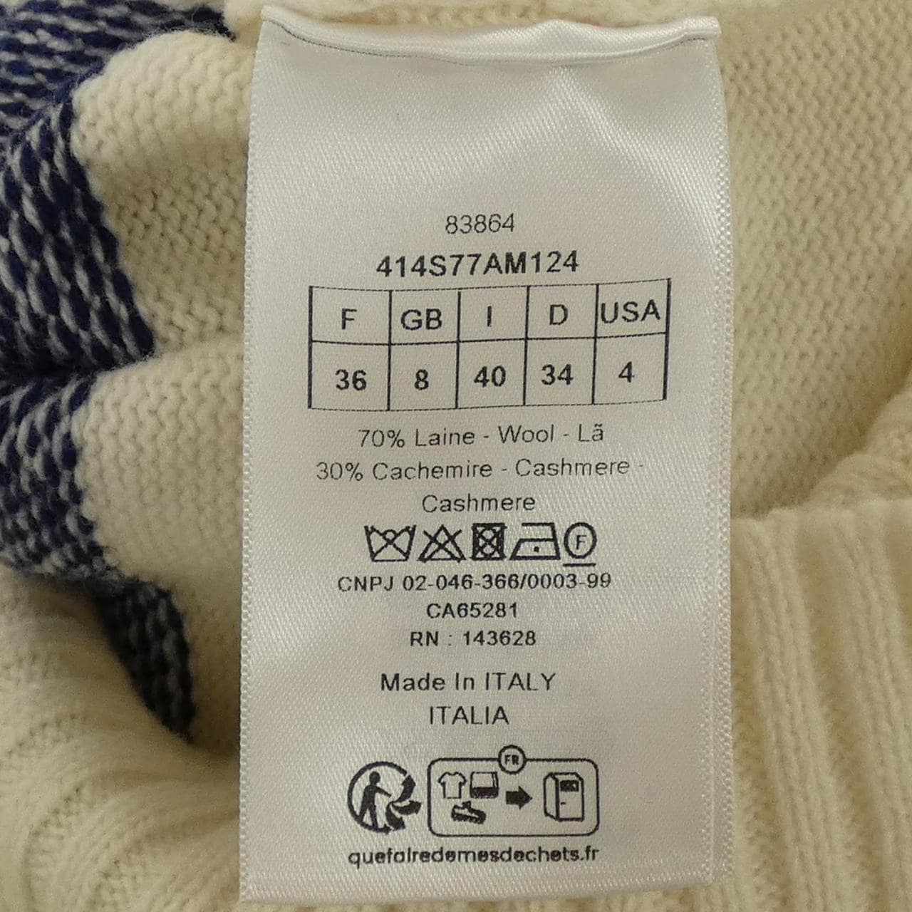 クリスチャンディオール CHRISTIAN DIOR 414S77AM124 ニット