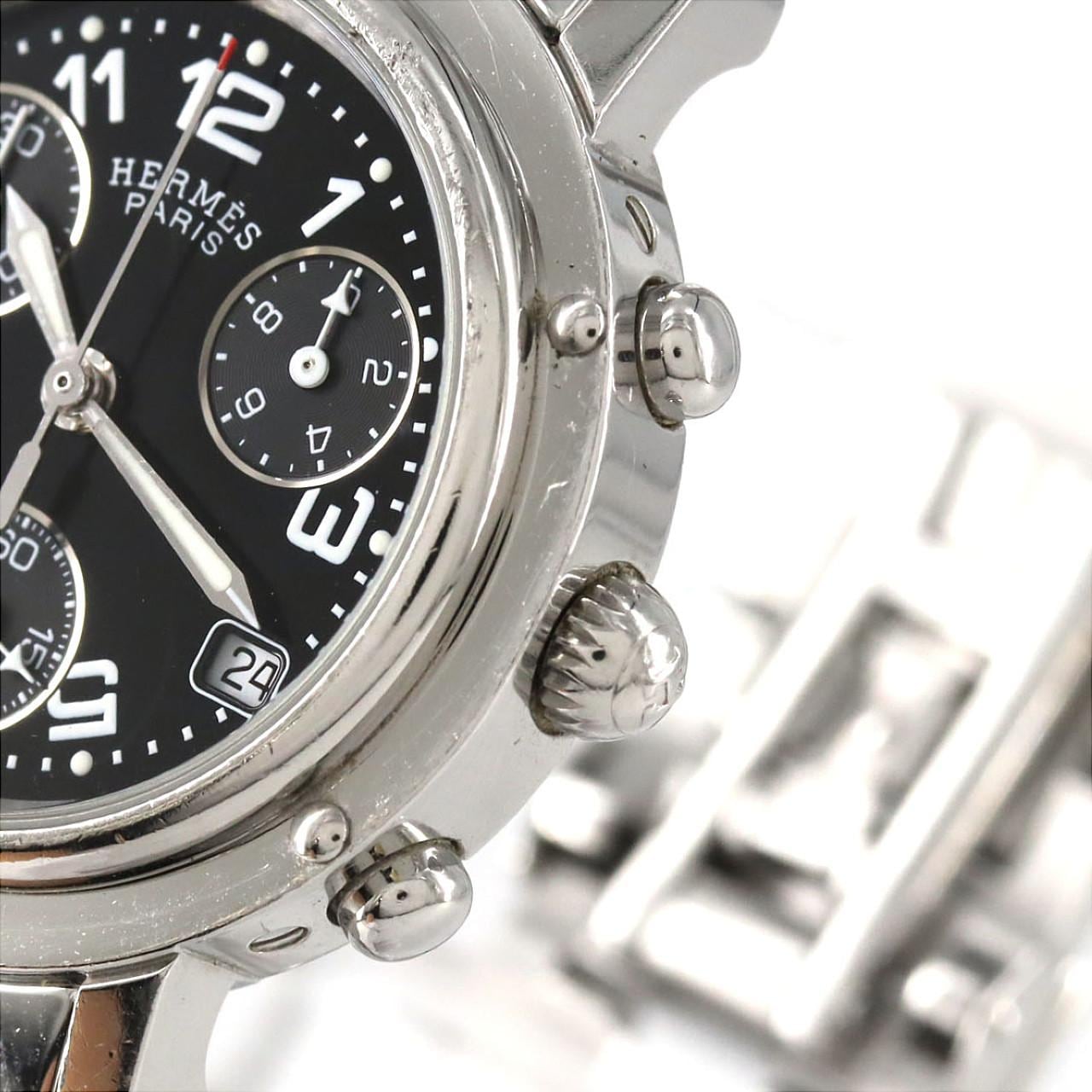 【ノーメンテナンス還元価格】エルメス クリッパークロノグラフ CL1.310 SS クォーツ