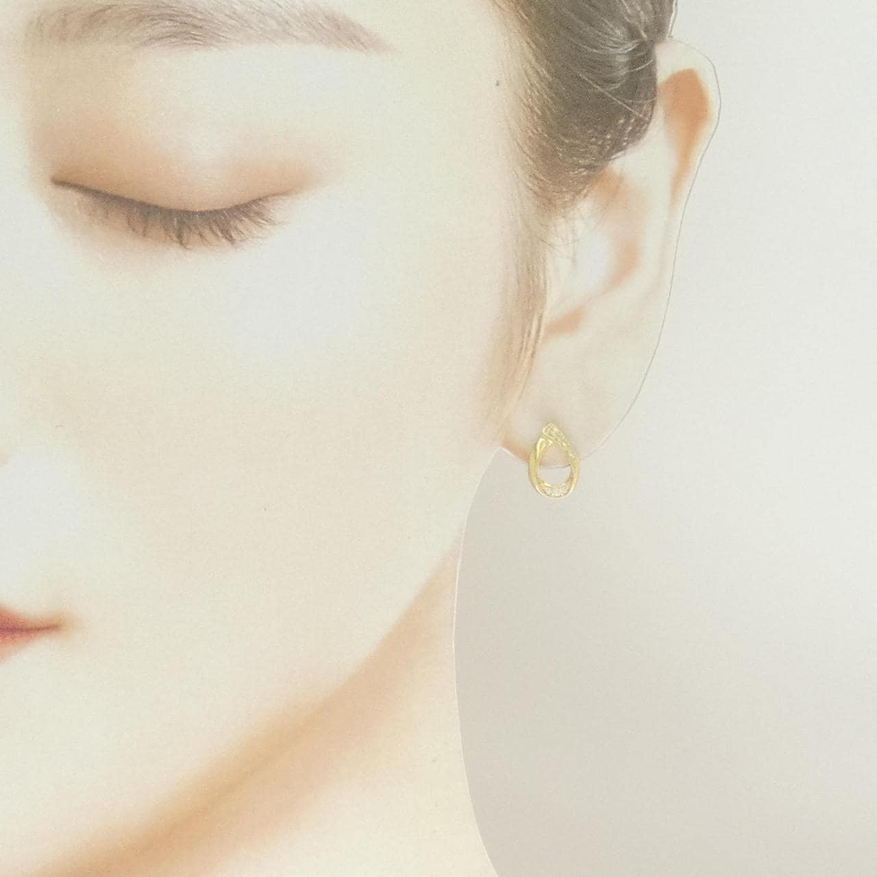 K18YG ダイヤモンド ピアス 0.10CT