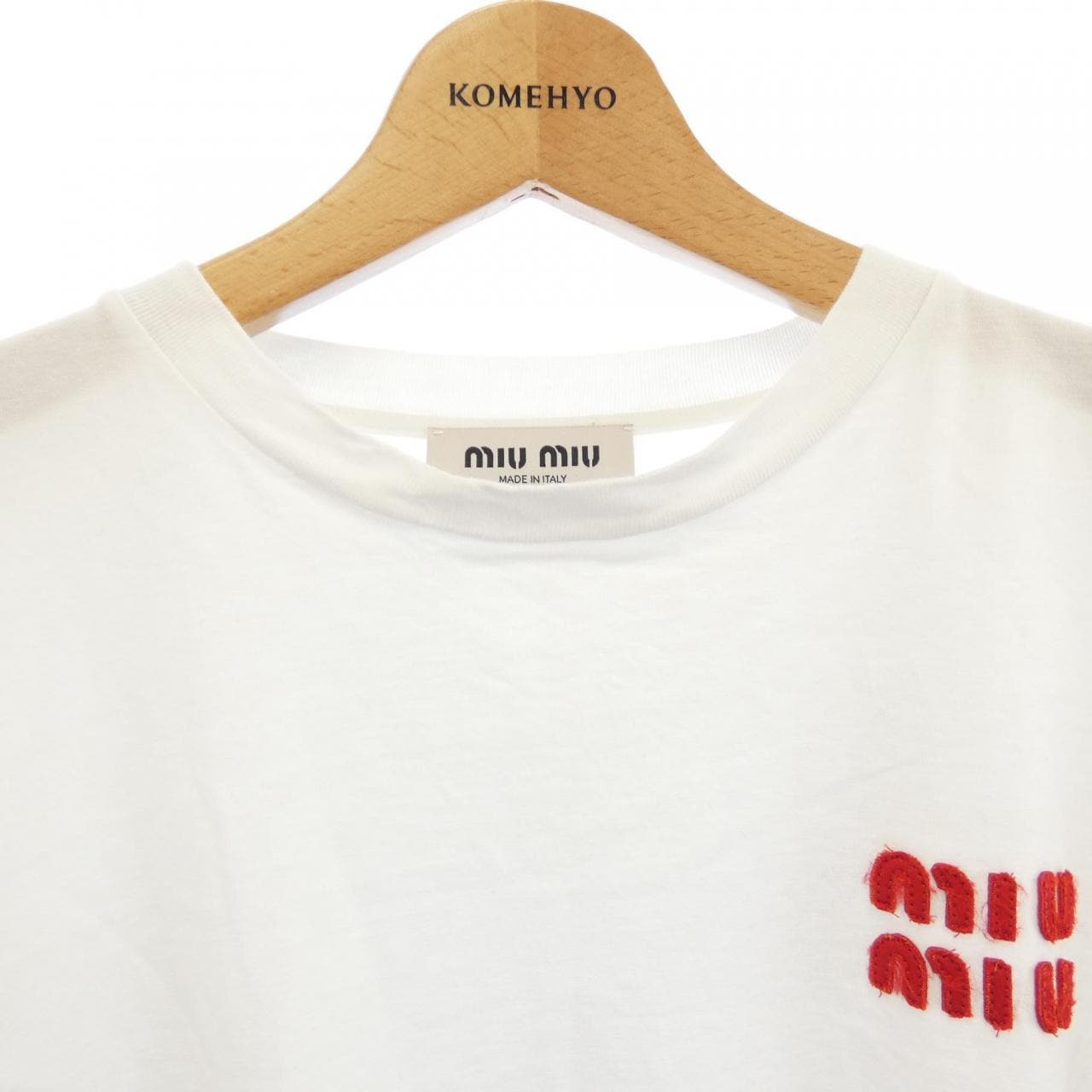 ミュウミュウ MIU MIU MIU MIU ロゴ MJN414 115H Tシャツ