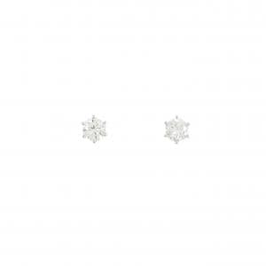 PT900 ソリティア ダイヤモンド ピアス 0.53CT