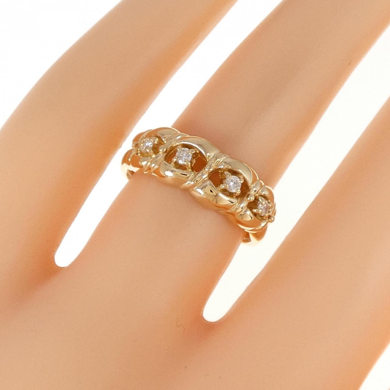 K18YG ダイヤモンド リング 0.09CT