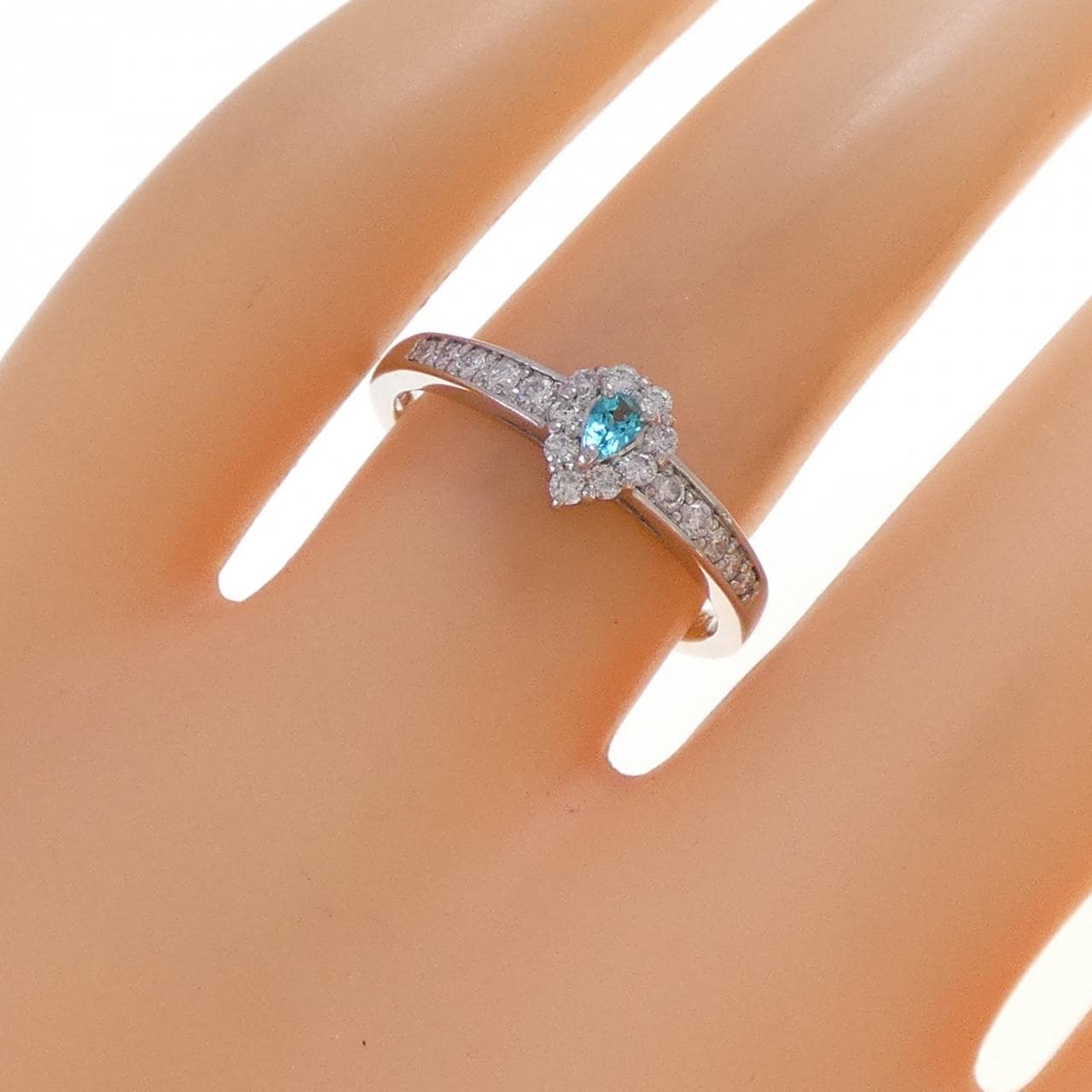 PT900 パライバトルマリン リング 0.05CT