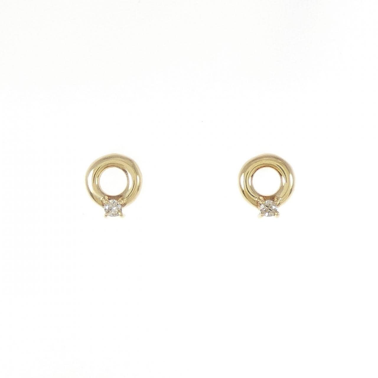 K18YG Diamond earrings