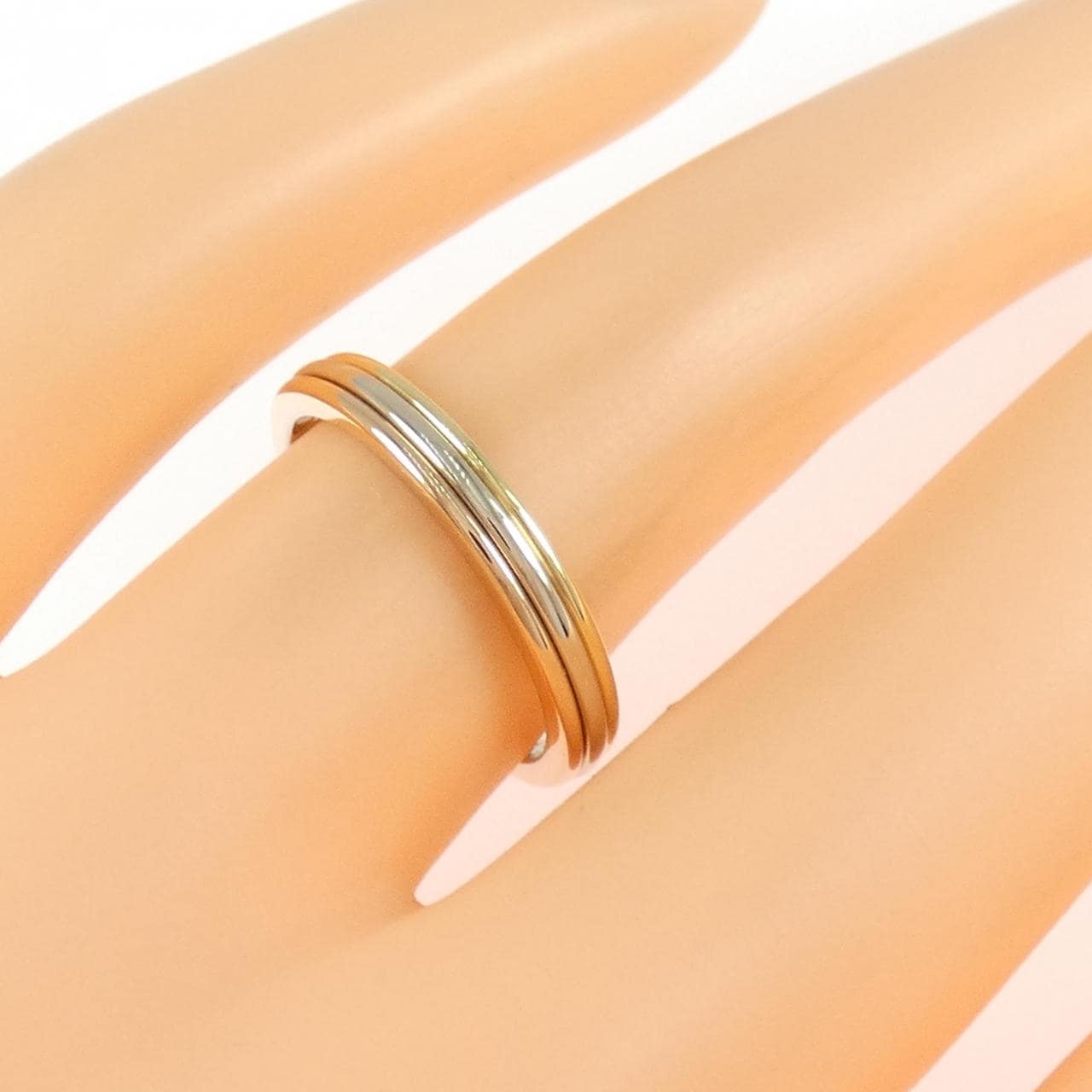 カルティエ スリーゴールドウェディング リング