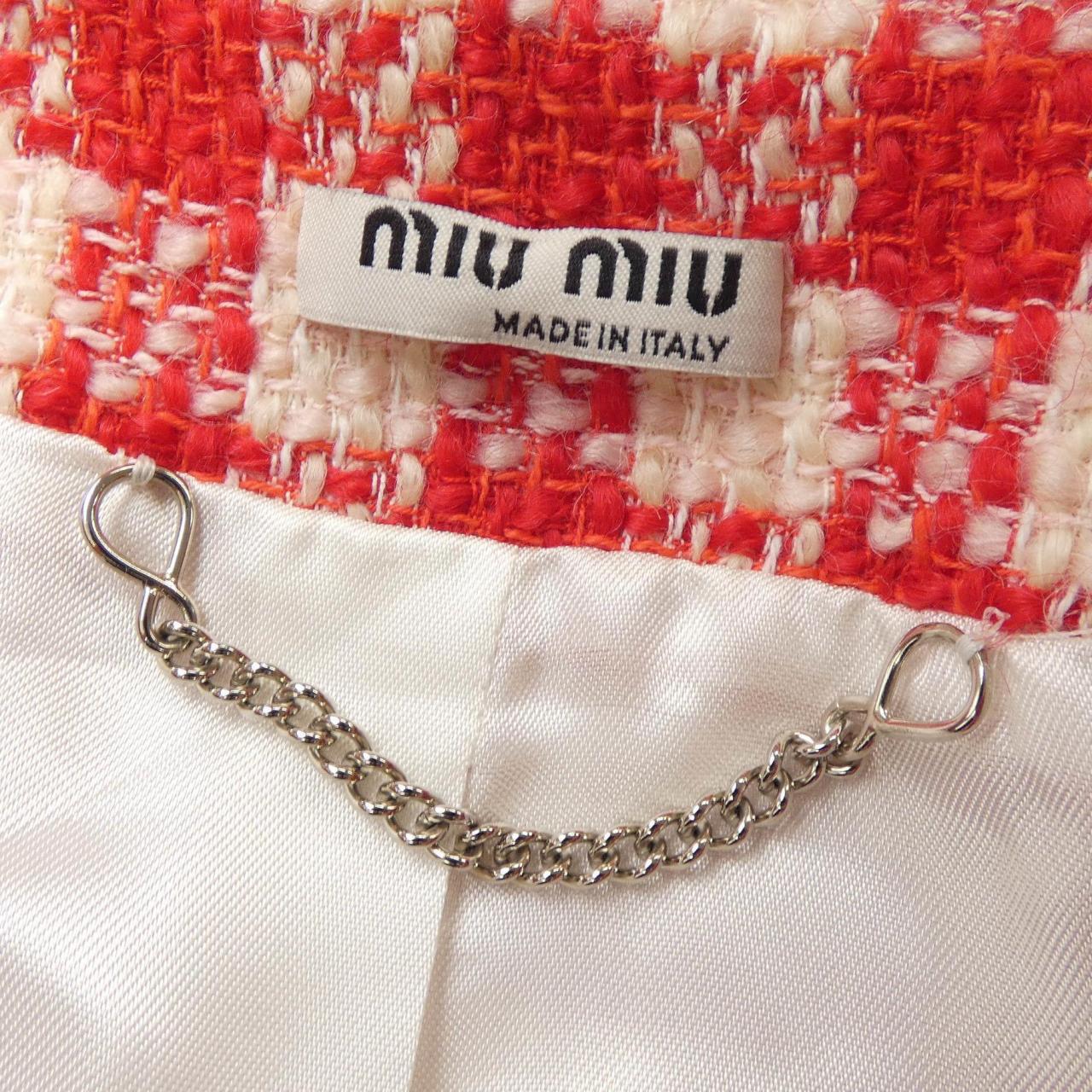 ミュウミュウ MIU MIU MH1538  1VUH ノーカラージャケット