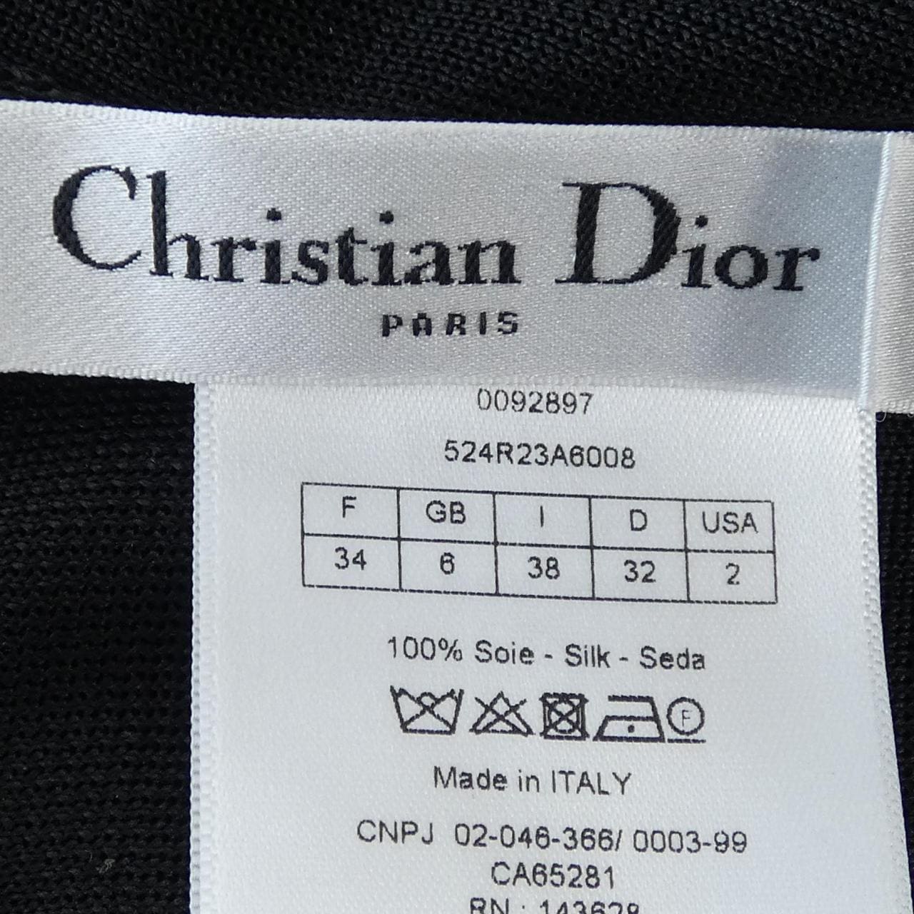 クリスチャンディオール CHRISTIAN DIOR アシンメトリーミディドレス 524R23A6008 ワンピース