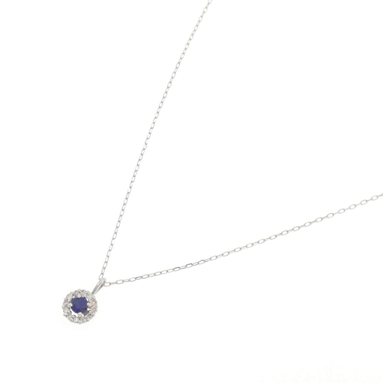 【新品】PT900 サファイヤ ネックレス 0.05CT