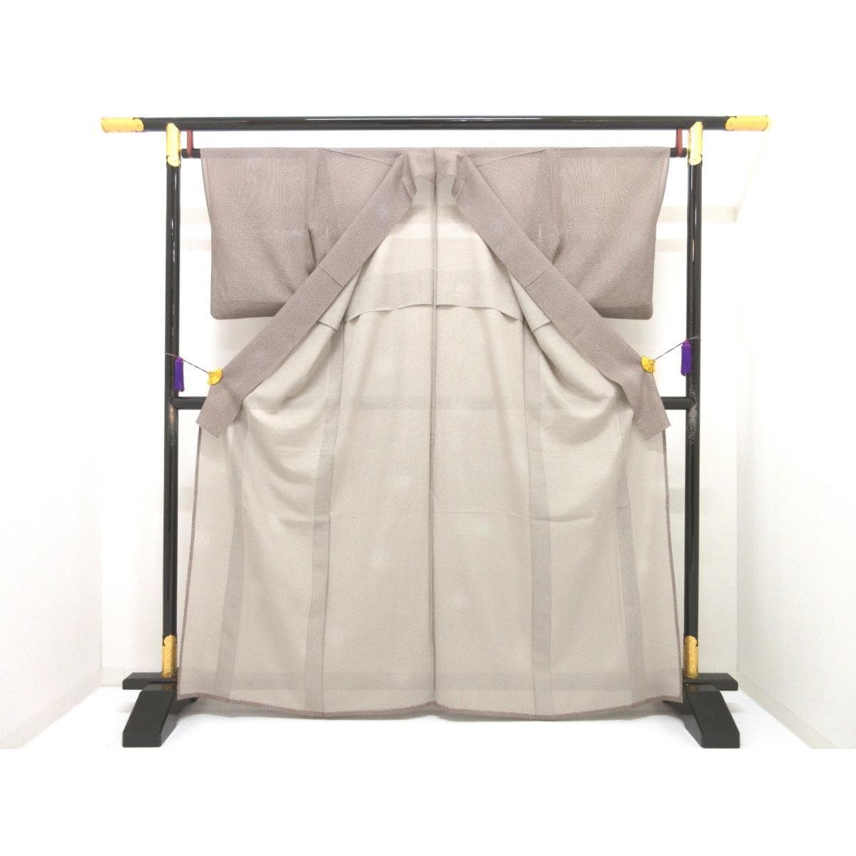 単衣　絽織小紋