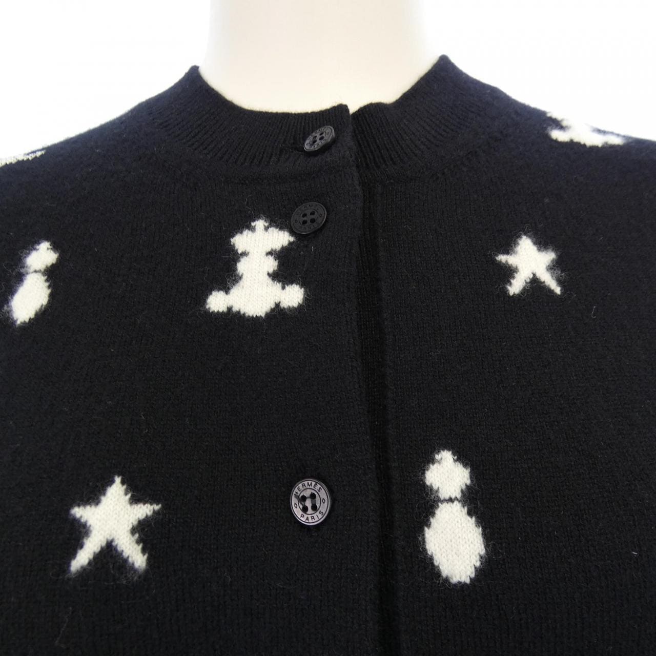 エルメス HERMES POSTE ET CAVALERIE *16-7700. カーディガン