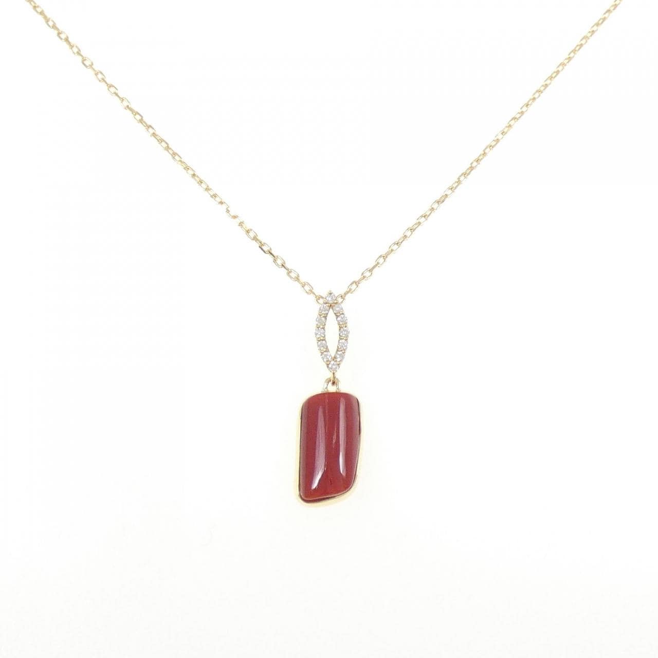 K18YG サンゴ ネックレス 2.41CT