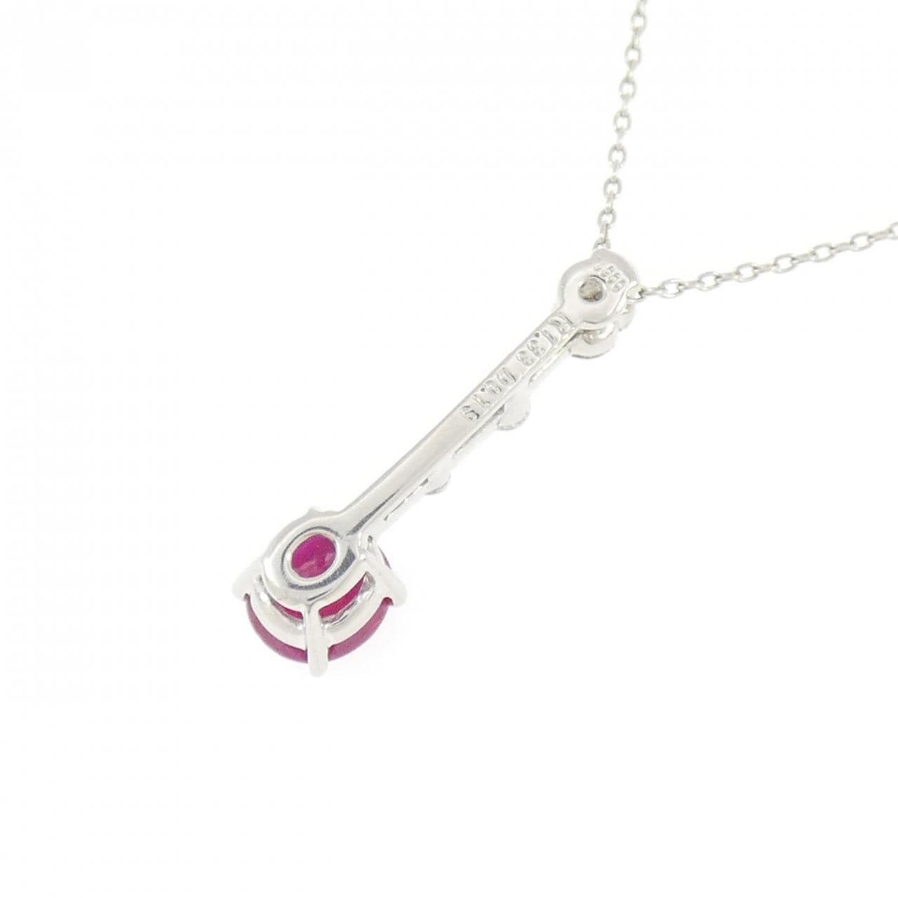 PT900/PT850 ルビー ネックレス 1.33CT